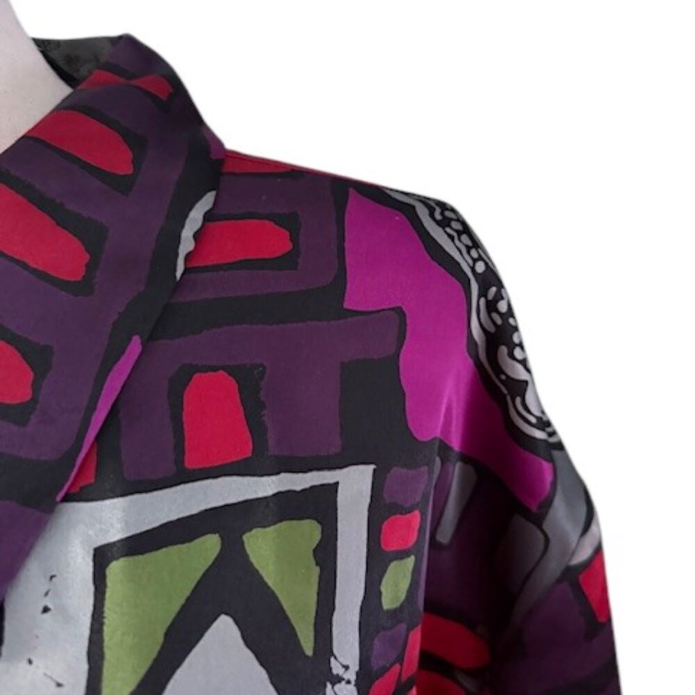 Avenue Women's Button Front Tunic Multi Color Abs… - image 6